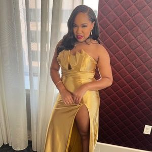 Gold Bridal Wedding Dress